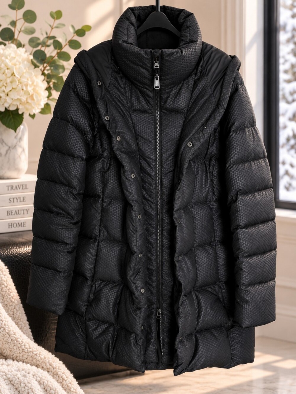 The North Face Hey Mama Parkina 550 Down Water Repellent Black Puffer Coat M